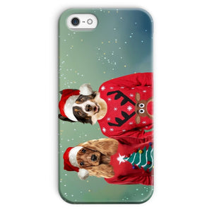 Christmas Jumper Duo: Custom Pet Phone Case - Paw & Glory - #pet portraits# - #dog portraits# - #pet portraits uk#