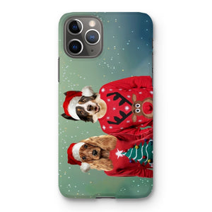 Christmas Jumper Duo: Custom Pet Phone Case - Paw & Glory - #pet portraits# - #dog portraits# - #pet portraits uk#