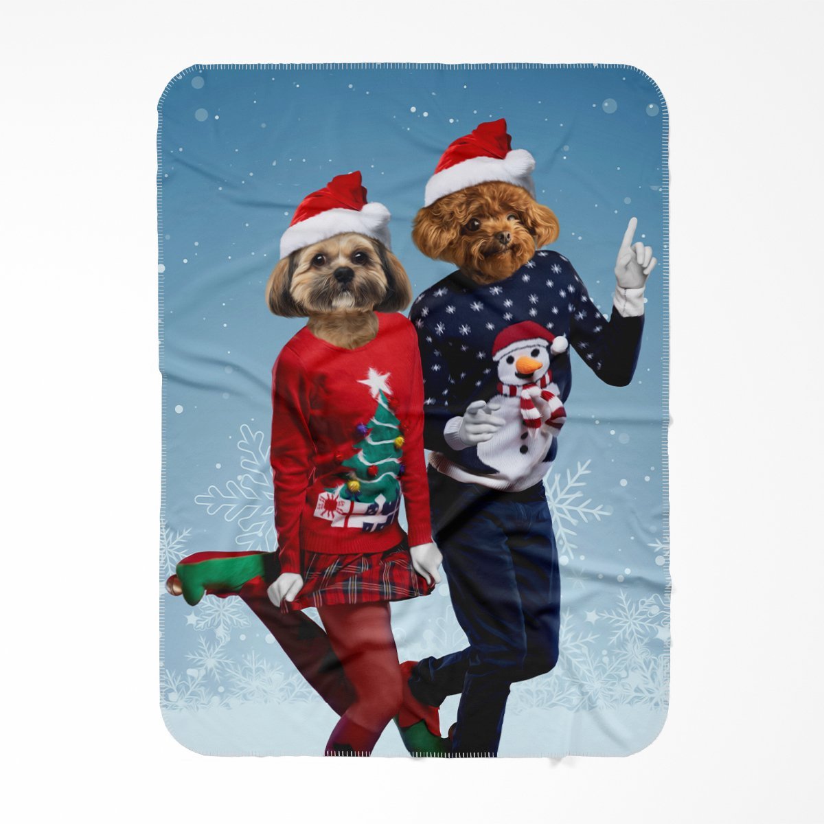 Christmas Lovers: Custom Pet Blanket - Paw & Glory - #pet portraits# - #dog portraits# - #pet portraits uk#Paw and glory, Pet portraits blanket,custom pet blanket cheap, dog customized blanket, animal on blanket, blanket of pet, custom blankets for dogs