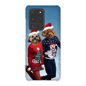 Christmas Lovers: Custom Pet Phone Case - Paw & Glory - paw and glory, personalized puppy phone case, personalised pet phone case, dog and owner phone case, personalised pet phone case, personalised iphone 11 case dogs, pet art phone case, Pet Portraits phone case,