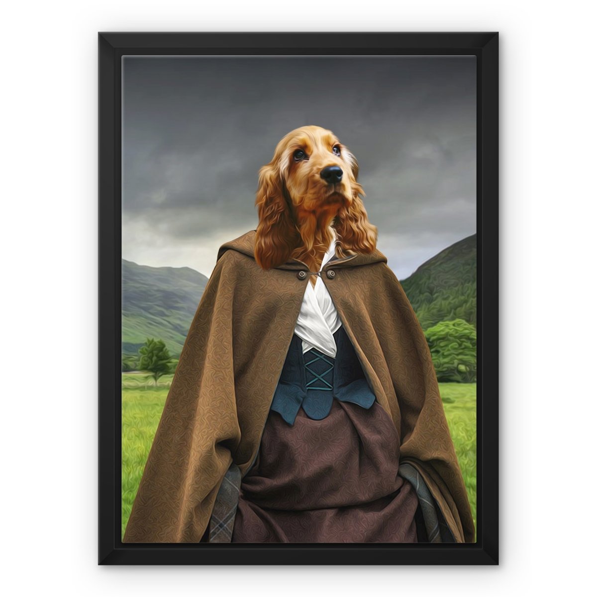 Claire (Outlander Inspired): Custom Pet Canvas - Paw & Glory - #pet portraits# - #dog portraits# - #pet portraits uk#paw & glory, pet portraits canvas,dog art canvas, dog canvas print, dog canvas painting, pet canvas portrait, pet canvas uk