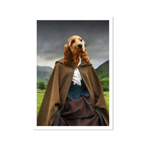 Claire (Outlander Inspired): Custom Pet Portrait - Paw & Glory, paw and glory, painting pets, aristocratic dog portraits, dog and couple portrait, draw your pet portrait, for pet portraits, funny dog paintings, pet portraits