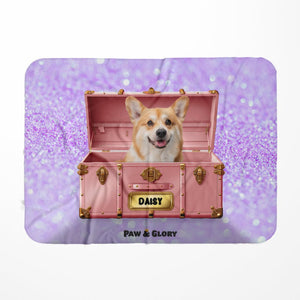 Cotton Candy Pink Luxury Trunk: Custom Pet Blanket - Paw & Glory - #pet portraits# - #dog portraits# - #pet portraits uk#