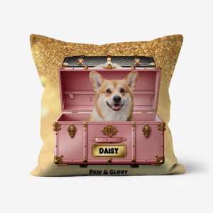 Cotton Candy Pink Luxury Trunk: Custom Pet Pillow - Paw & Glory - #pet portraits# - #dog portraits# - #pet portraits uk#