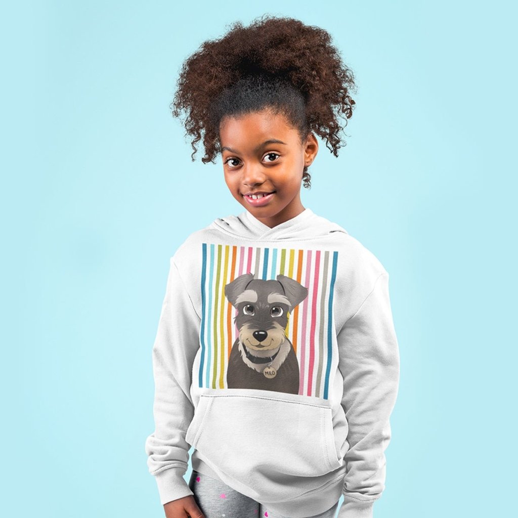 Custom Cartoon: Kids Unisex Pet Portrait Hoodie - Paw & Glory - #pet portraits# - #dog portraits# - #pet portraits uk#