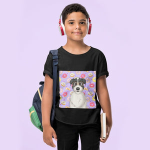 Custom Cartoon: Kids Unisex Pet Portrait T-Shirt - Paw & Glory - #pet portraits# - #dog portraits# - #pet portraits uk#