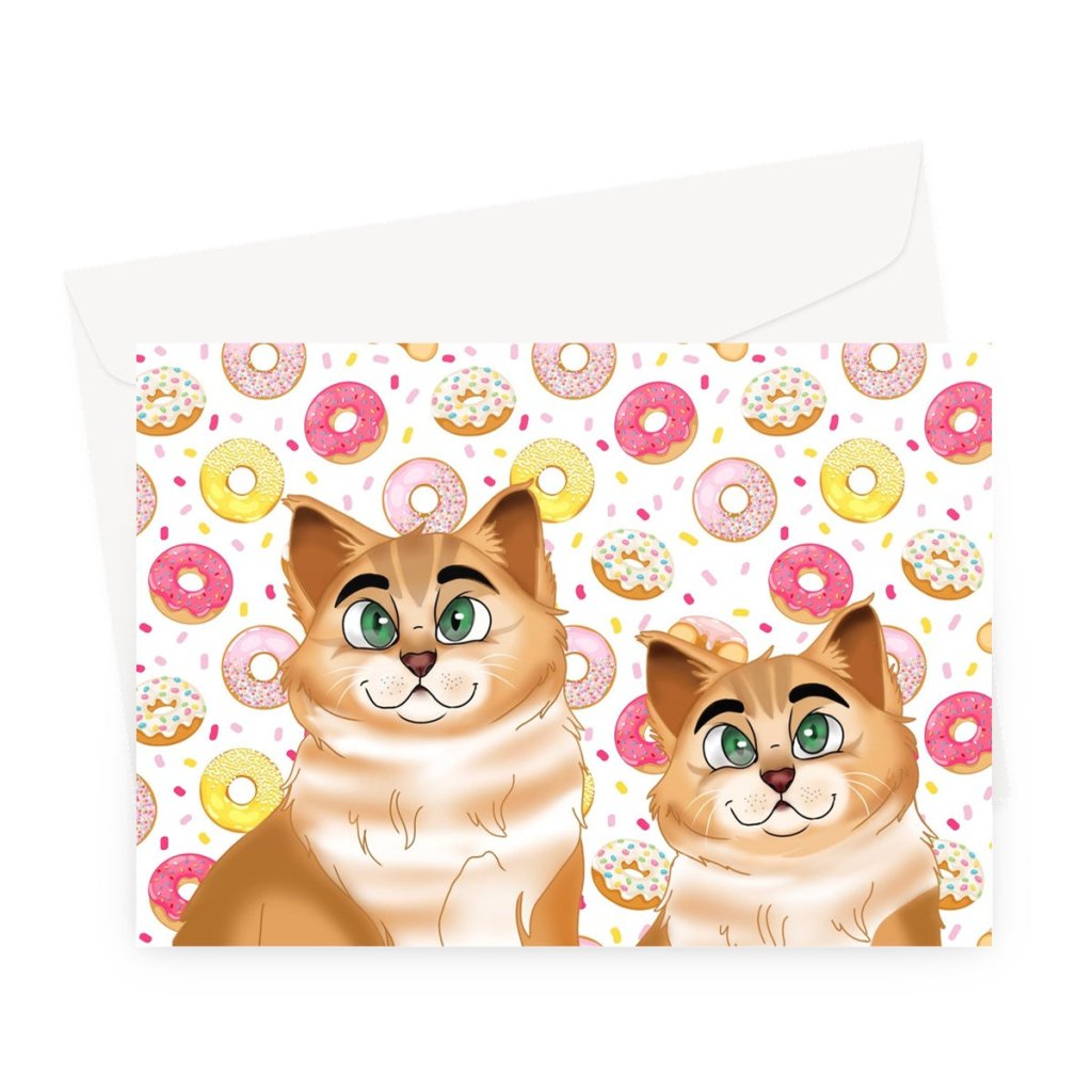 Custom Cartoon: Pet Portrait Greeting Card - Paw & Glory - #pet portraits# - #dog portraits# - #pet portraits uk#