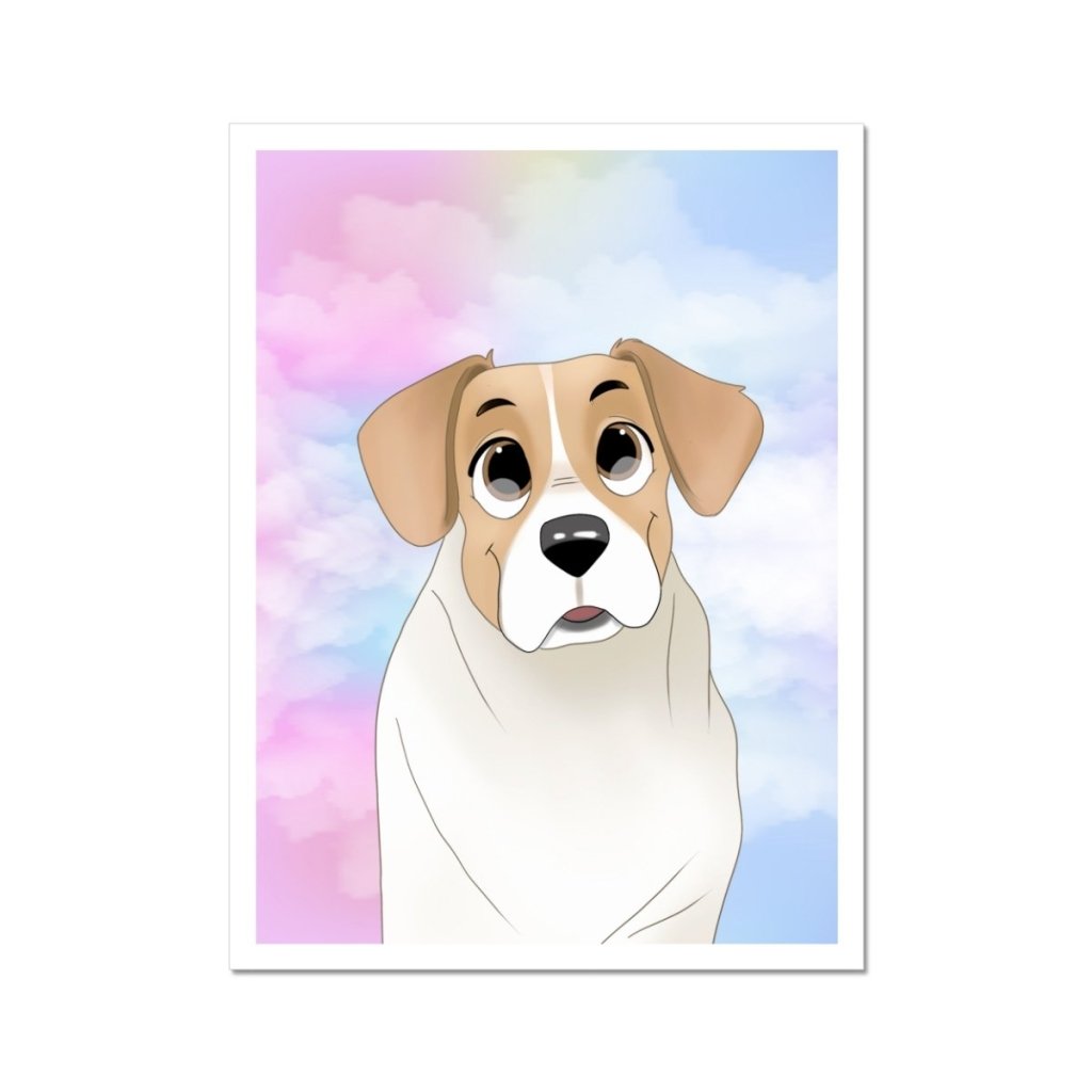 Custom Cartoon: Pet Portrait Poster - Paw & Glory - #pet portraits# - #dog portraits# - #pet portraits uk#