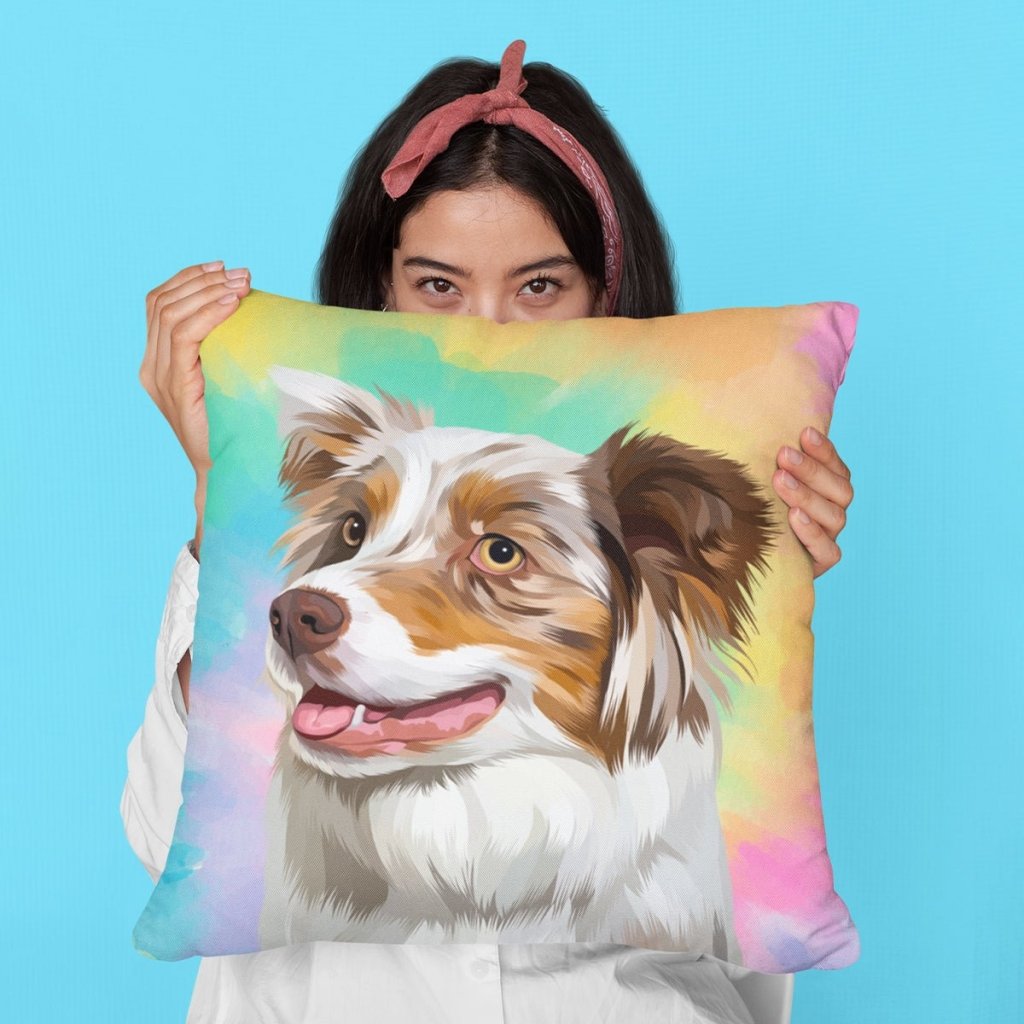 Custom Modern: Pet Portrait Pillow - Paw & Glory - #pet portraits# - #dog portraits# - #pet portraits uk#