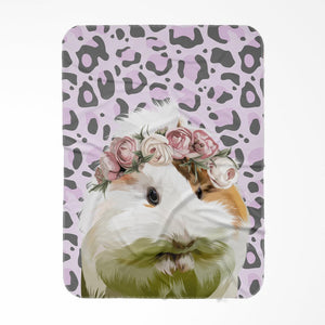 Custom Modern Rose Crown: Pet Portrait Fleece Blanket - Paw & Glory - #pet portraits# - #dog portraits# - #pet portraits uk#