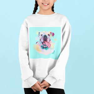 Custom Pastel Pop: Kids Unisex Pet Portrait Sweatshirt - Paw & Glory - #pet portraits# - #dog portraits# - #pet portraits uk#