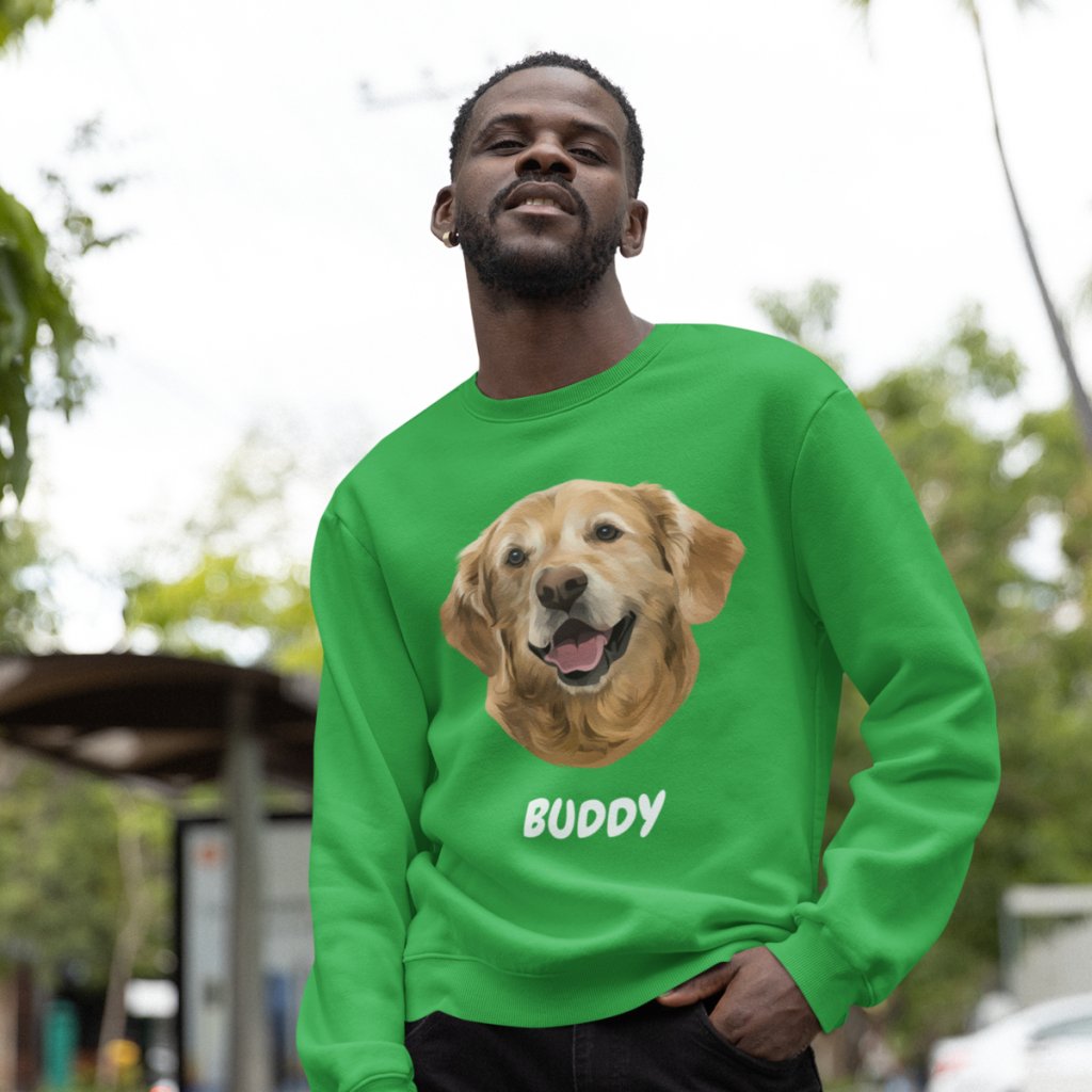 Custom Pet Face Sweatshirt - Paw & Glory - #pet portraits# - #dog portraits# - #pet portraits uk#