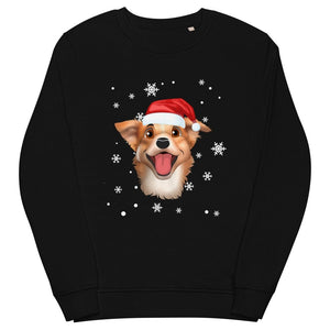 Custom Snowflakes and Santa Hat Pet Sweatshirt - Paw & Glory - #pet portraits# - #dog portraits# - #pet portraits uk#