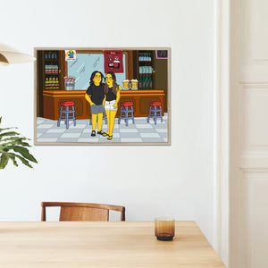 Custom Yellow Art Framed Portrait - Paw & Glory - #pet portraits# - #dog portraits# - #pet portraits uk#