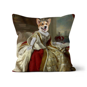 The Queen: Custom Pet Pillow: Paw & Glory,pawandglory,pup pillows, pillows of your dog, pillow personalized, print pet on pillow, pet face pillow