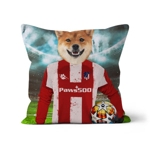 Pawtheletico Madrid Football Club pillows with dogs picture, custom printed pillows, my pet pillow, customized throw pillows, photo dog pillows