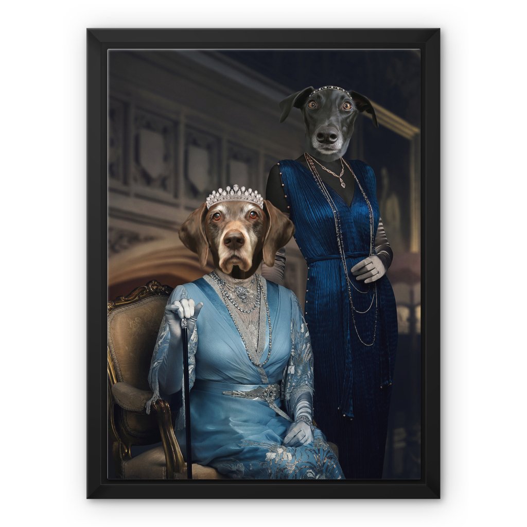 Dowager Countess & Lady Mary (Downton Abbey Inspired): Custom Pet Canvas - Paw & Glory - #pet portraits# - #dog portraits# - #pet portraits uk#