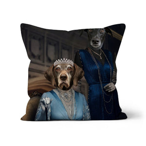 Dowager Countess & Lady Mary (Downton Abbey Inspired): Custom Pet Pillow - Paw & Glory - #pet portraits# - #dog portraits# - #pet portraits uk#