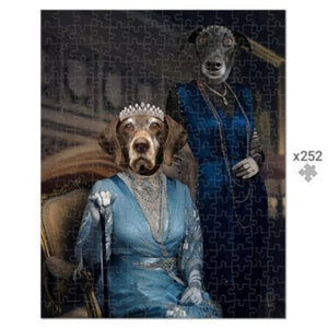 Dowager Countess & Lady Mary (Downton Abbey Inspired): Custom Pet Puzzle - Paw & Glory - #pet portraits# - #dog portraits# - #pet portraits uk#