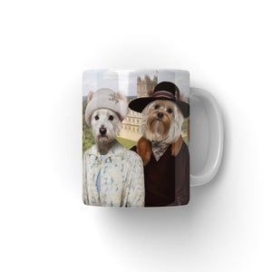 Downton Ladies: Custom 3 Pet Mug - Paw & Glory - #pet portraits# - #dog portraits# - #pet portraits uk#pawandglory, pet art Mug,custom pet mugs, mug with dog picture, dog photo mug, mug for dog, personalized dog and owner mug