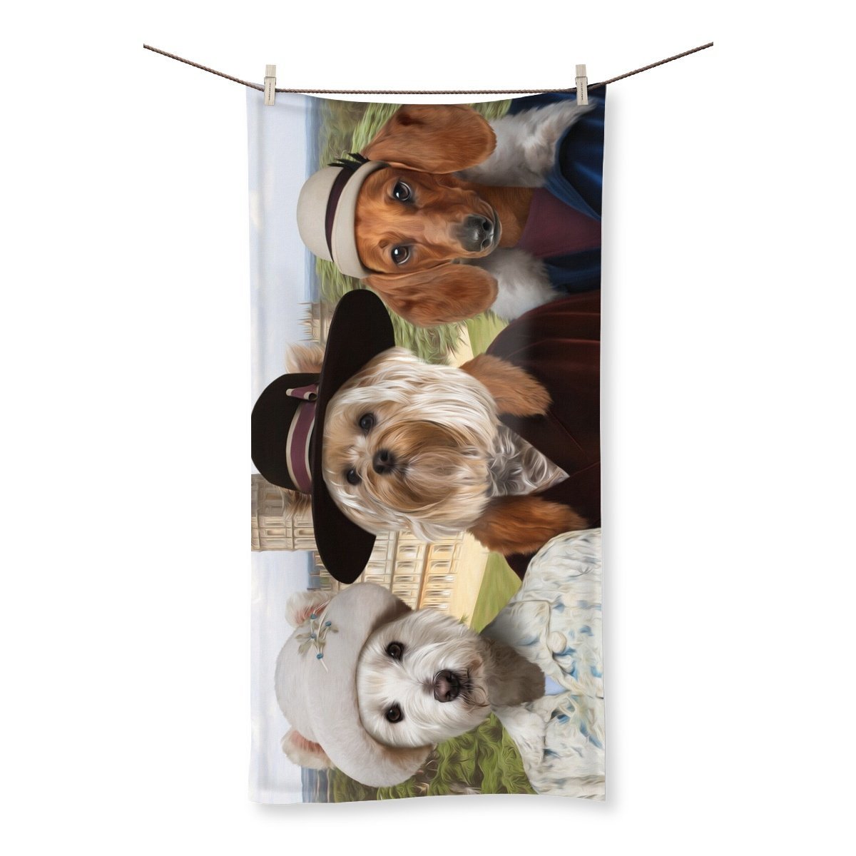 Downton Ladies: Custom 3 Pet Towel - Paw & Glory - #pet portraits# - #dog portraits# - #pet portraits uk#Paw & Glory, paw and glory, pet portraits in oils, admiral dog portrait, small dog portrait, custom pet paintings, hogwarts dog houses, for pet portraits, pet portrait,pet portraits Towel,
