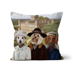 Downton Ladies: Custom Pet Cushion - Paw & Glory - #pet portraits# - #dog portraits# - #pet portraits uk#pawandglory, pet art pillow,custom pillow of your pet, print pet on pillow, personalised cat pillow, dog shaped pillows, custom pillow of pet