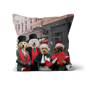 Merry Melodies Choir: Paw & Glory, pawandglory, dog personalized pillow, customized throw pillows, custom pet pillows, the pet pillow, pet pillow photo, portrait pillow, Pet Portrait cushion,