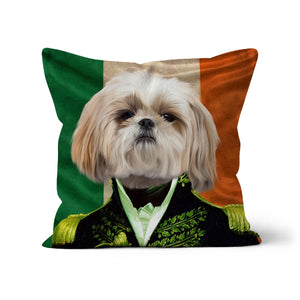 The General Irish Flag Edition: Custom Pet Cushion - Paw & Glory - #pet portraits# - #dog portraits# - #pet portraits uk#paw & glory, pet portraits pillow,dog on pillow, custom cat pillows, pet pillow, custom pillow of pet, pillow personalized