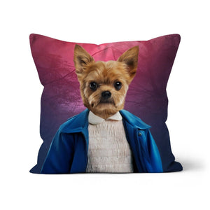 Eleven (Stranger Things Inspired): Custom Pet Cushion - Paw & Glory - #pet portraits# - #dog portraits# - #pet portraits uk#paw and glory, custom pet portrait cushion,dog pillows personalized, pet face pillows, dog photo on pillow, custom cat pillows, pillow with pet picture
