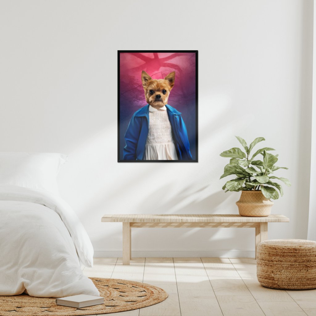 Eleven (Stranger Things Inspired): Custom Pet Portrait - Paw & Glory, paw and glory, nasa dog portrait, in home pet photography, small dog portrait, dog portraits colorful, for pet portraits, dog portraits admiral, pet portraits