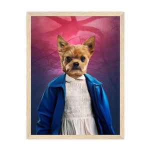 Eleven (Stranger Things Inspired): Custom Pet Portrait - Paw & Glory, pawandglory, small dog portrait, drawing dog portraits, pet portrait admiral, drawing pictures of pets, custom dog painting, pet portrait