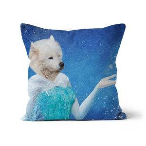 Elsa (Frozen Inspired): Custom Pet Cushion - Paw & Glory - #pet portraits# - #dog portraits# - #pet portraits uk#pawandglory, pet art pillow,dog on pillow, custom cat pillows, pet pillow, custom pillow of pet, pillow personalized