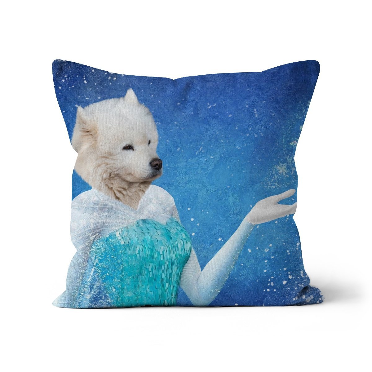 Elsa (Frozen Inspired): Custom Pet Cushion - Paw & Glory - #pet portraits# - #dog portraits# - #pet portraits uk#paw & glory, pet portraits pillow,pillows of your dog, dog on pillow, photo pet pillow, custom pillow of pet, dog personalized pillow