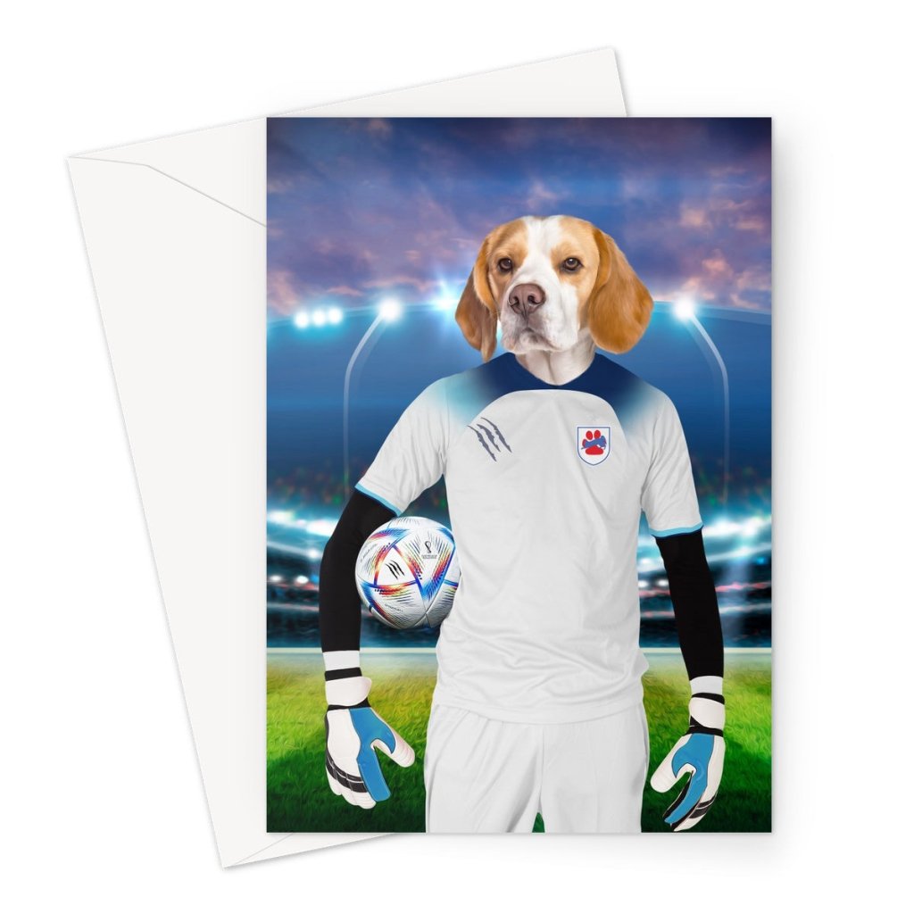 England Football Team (FIFA 2022): Custom Pet Greeting Card - Paw & Glory - #pet portraits# - #dog portraits# - #pet portraits uk#