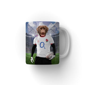 England Rugby Team: Custom Pet Mug - Paw & Glory - #pet portraits# - #dog portraits# - #pet portraits uk#