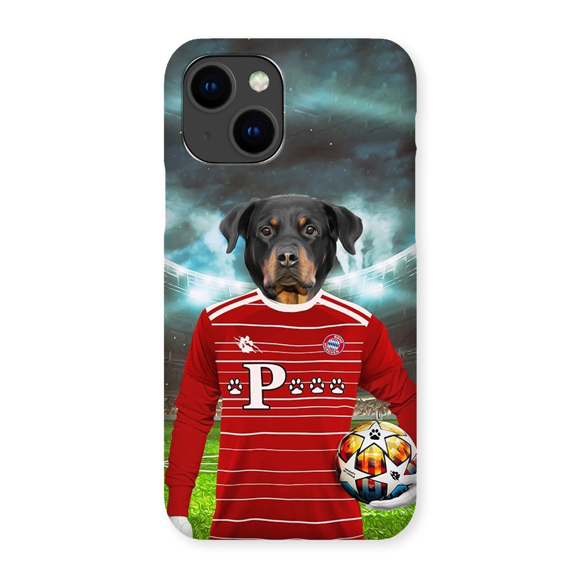 Pawyern Munich Football Club Paw & Glory, pawandglory, phone case dog, personalized pet phone case, custom dog phone case, pet art phone case uk, pet portrait phone case