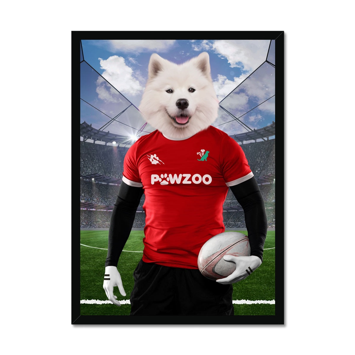 Wales Rugby Team: Paw & Glory, pawandglory, for pet portraits, dog portraits colorful, dog portrait images, paintings of pets from photos, the admiral dog portrait, the general portrait, pet portraits