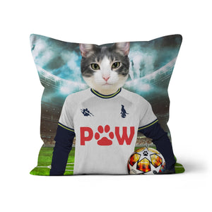 Tottenham Hotspaw Football Club Paw & Glory, paw and glory, dog print pillow, pet pillow picture, custom pet pillows, print pillows, custom pet portrait pillow, dog on a pillow, Pet Portrait cushion,