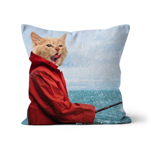 Fisherpaw: Custom Pet Cushion - Paw & Glory - #pet portraits# - #dog portraits# - #pet portraits uk#paw & glory, pet portraits pillow,dog memory pillow, photo pet pillow, custom pillow of your pet, pet pillow, custom cat pillows