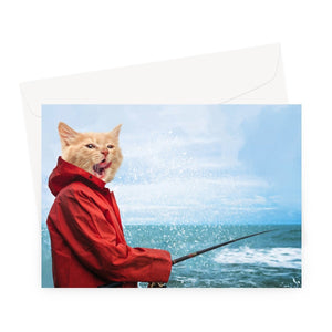 Fisherpaw: Custom Pet Greeting Card - Paw & Glory - #pet portraits# - #dog portraits# - #pet portraits uk#pet portrait from photo, dog paintings for sale, dog canvas prints, pet portraits, puppy paintings, dog paintings from photo, custom pet, Turnerandwalker, Crown and paw