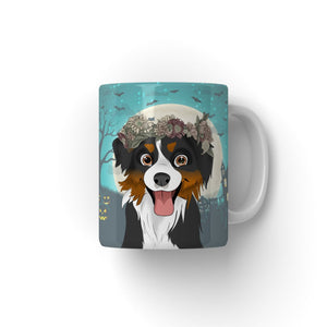 Floral Crown: Cartoon Pet Coffee Mug - Paw & Glory - #pet portraits# - #dog portraits# - #pet portraits uk#