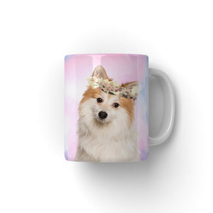 Flower Bud Crown: Modern Pet Coffee Mug - Paw & Glory - #pet portraits# - #dog portraits# - #pet portraits uk#