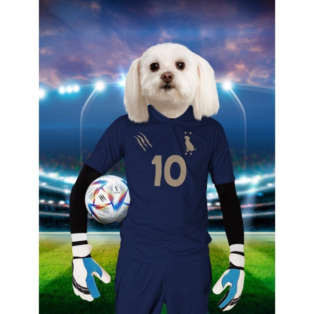 France Football Team (FIFA 2022): Custom Digital Download Pet Portrait - Paw & Glory - #pet portraits# - #dog portraits# - #pet portraits uk#