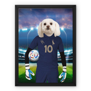 France Football Team (FIFA 2022): Custom Pet Canvas - Paw & Glory - #pet portraits# - #dog portraits# - #pet portraits uk#