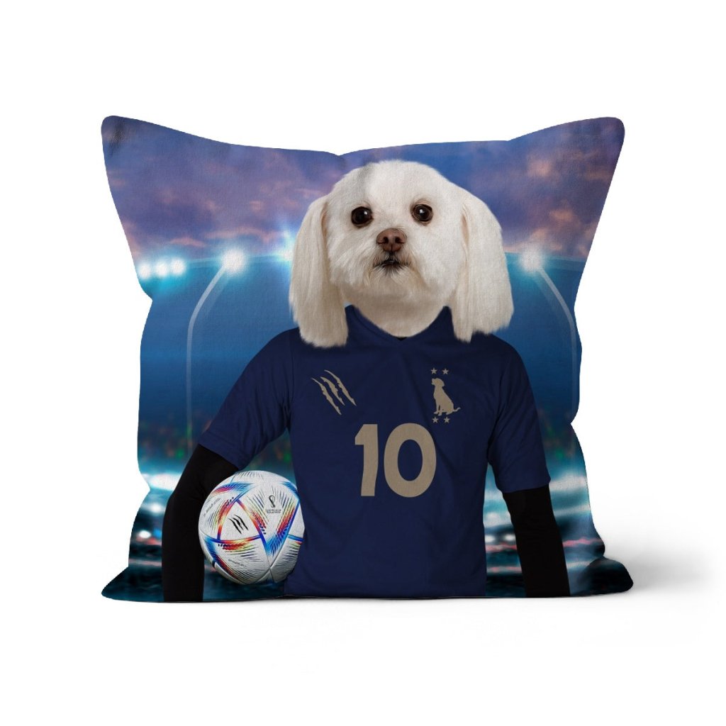 France Football Team (FIFA 2022): Custom Pet Pillow - Paw & Glory - #pet portraits# - #dog portraits# - #pet portraits uk#