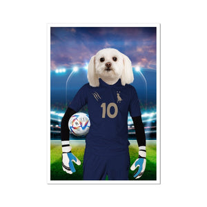 France Football Team (FIFA 2022): Custom Pet Poster - Paw & Glory - #pet portraits# - #dog portraits# - #pet portraits uk#