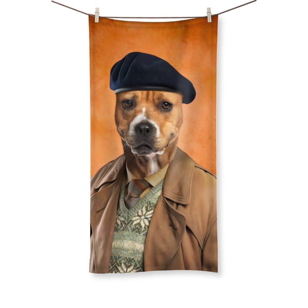 Frank Spencer: Custom Pet Towel - Paw & Glory - #pet portraits# - #dog portraits# - #pet portraits uk#Paw & Glory, paw and glory, funny dog paintings, drawing pictures of pets, dog portraits singapore, minimal dog art, pet photo clothing, animal portrait pictures, pet portrait,pet art Towel,