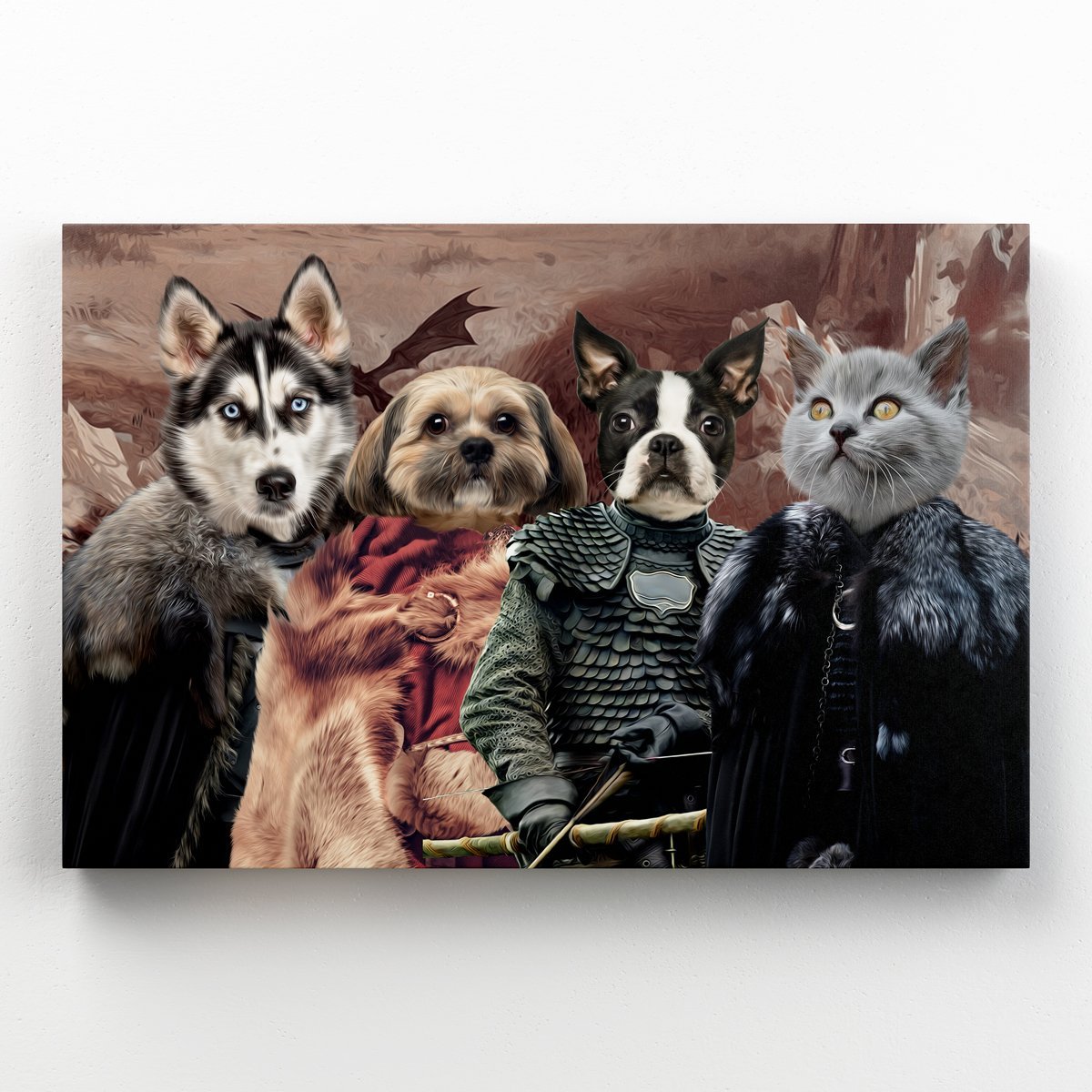 Game Of Thrones: Custom Pet Canvas - Paw & Glory - #pet portraits# - #dog portraits# - #pet portraits uk#paw & glory, custom pet portrait canvas,the pet canvas, canvas of your pet, custom pet canvas, dog art canvas, pet canvas portrait