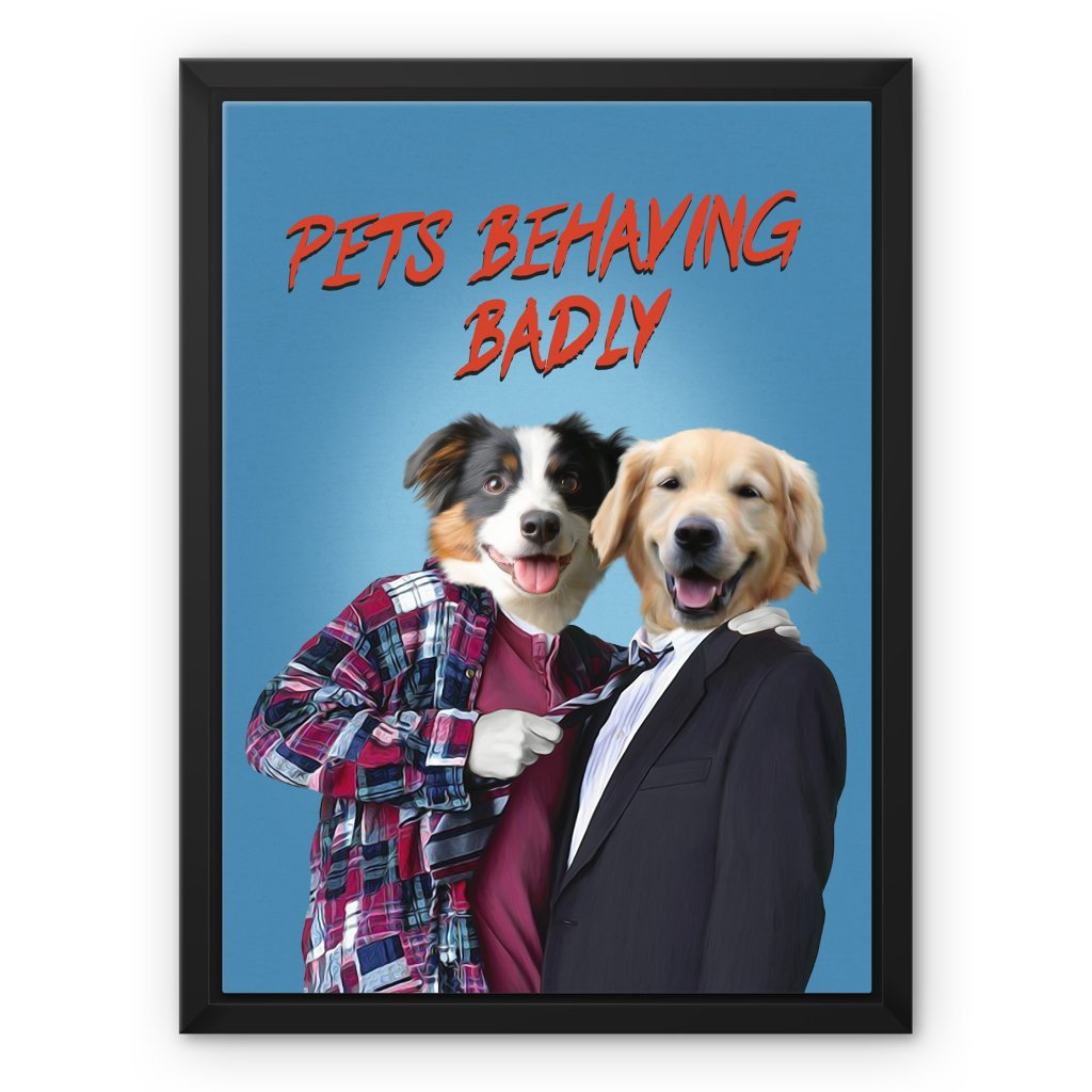Gary & Tony (Men Behaving Badly Inspired): Custom Pet Canvas - Paw & Glory - #pet portraits# - #dog portraits# - #pet portraits uk#