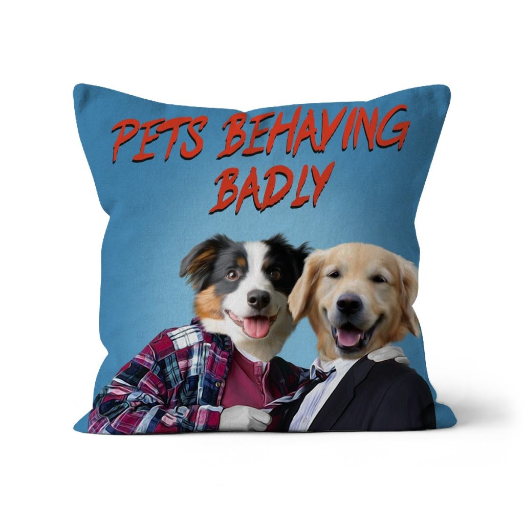 Gary & Tony (Men Behaving Badly Inspired): Custom Pet Pillow - Paw & Glory - #pet portraits# - #dog portraits# - #pet portraits uk#